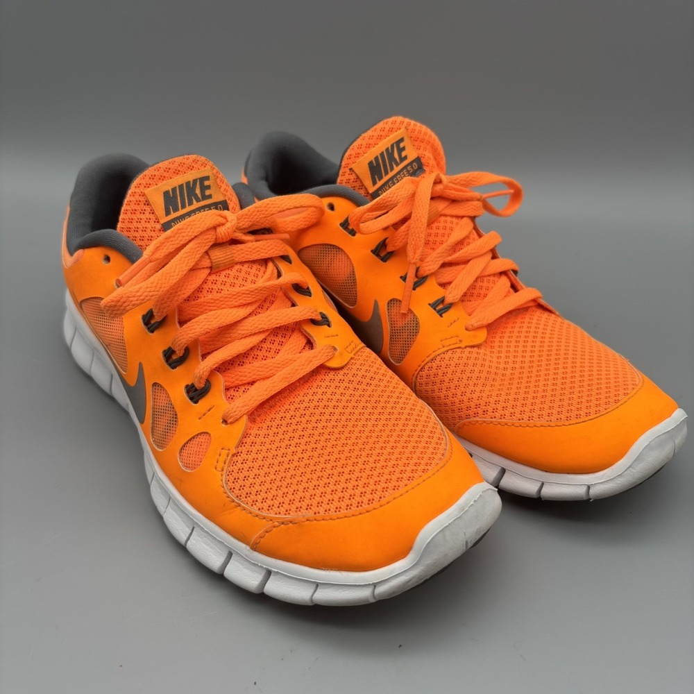 Nike Boys Size 6.0Y ‎ Free 5.0  Orange Running Shoes Sneakers 580558-800